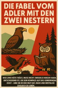 Die Fabel vom Adler mit den zwei Nestern
